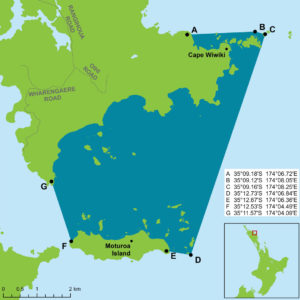 Depletion forces closure in Bay of Islands
